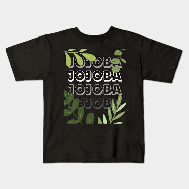 Jojoba leaf design Kids T-Shirt by Gartenideen